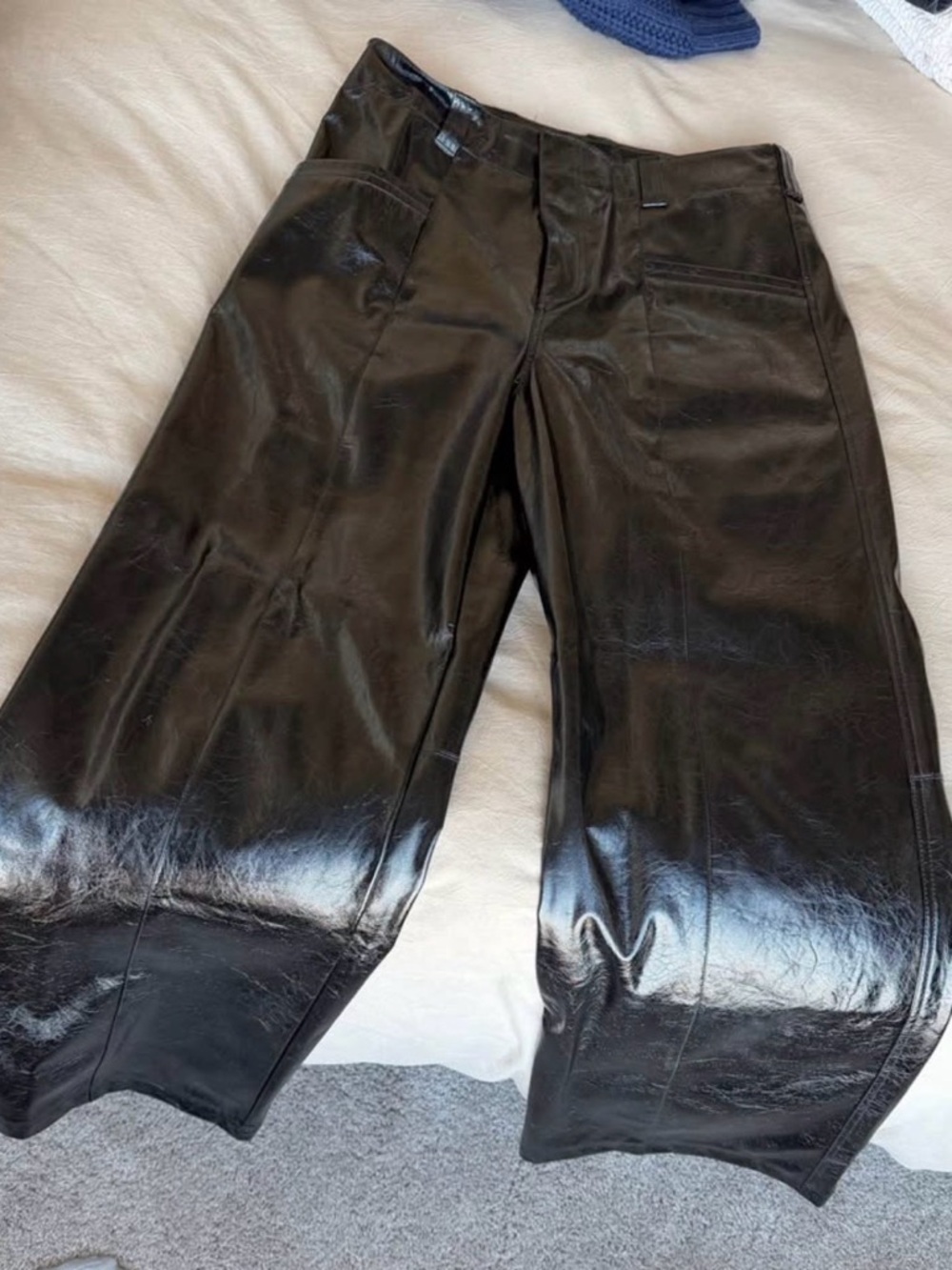 Free People Wide-Leg Faux Leather Pants